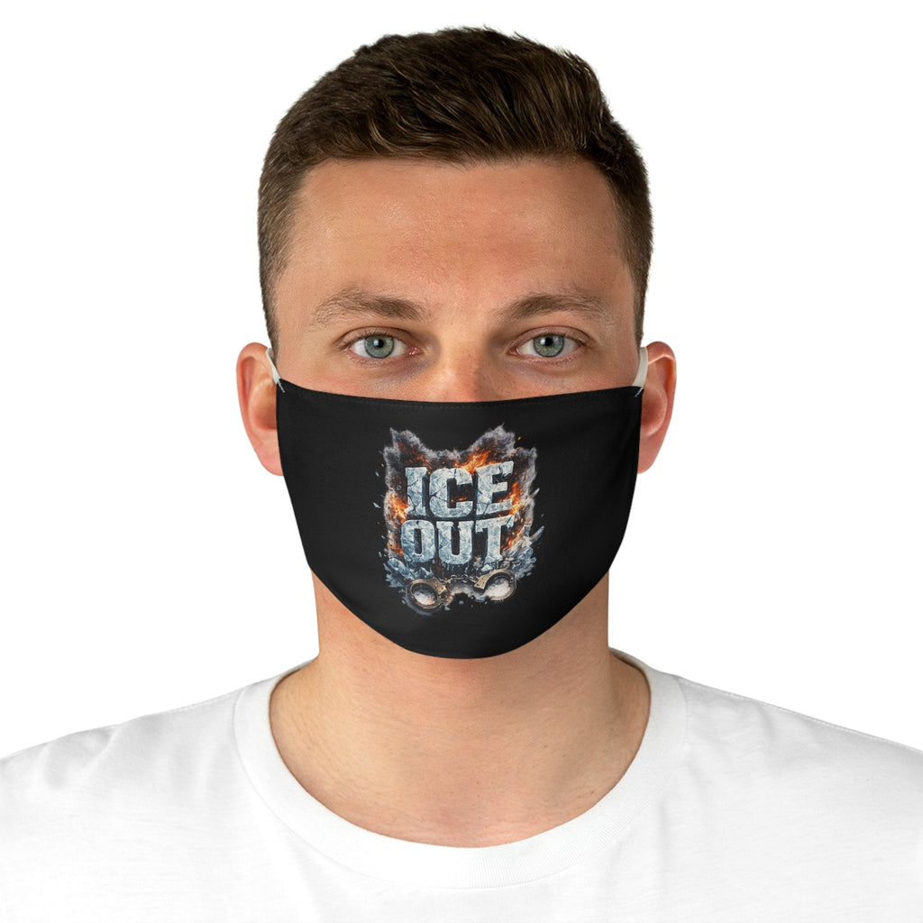 ICE Out Face Mask — Icy Flame Typography Protective Cloth Mask