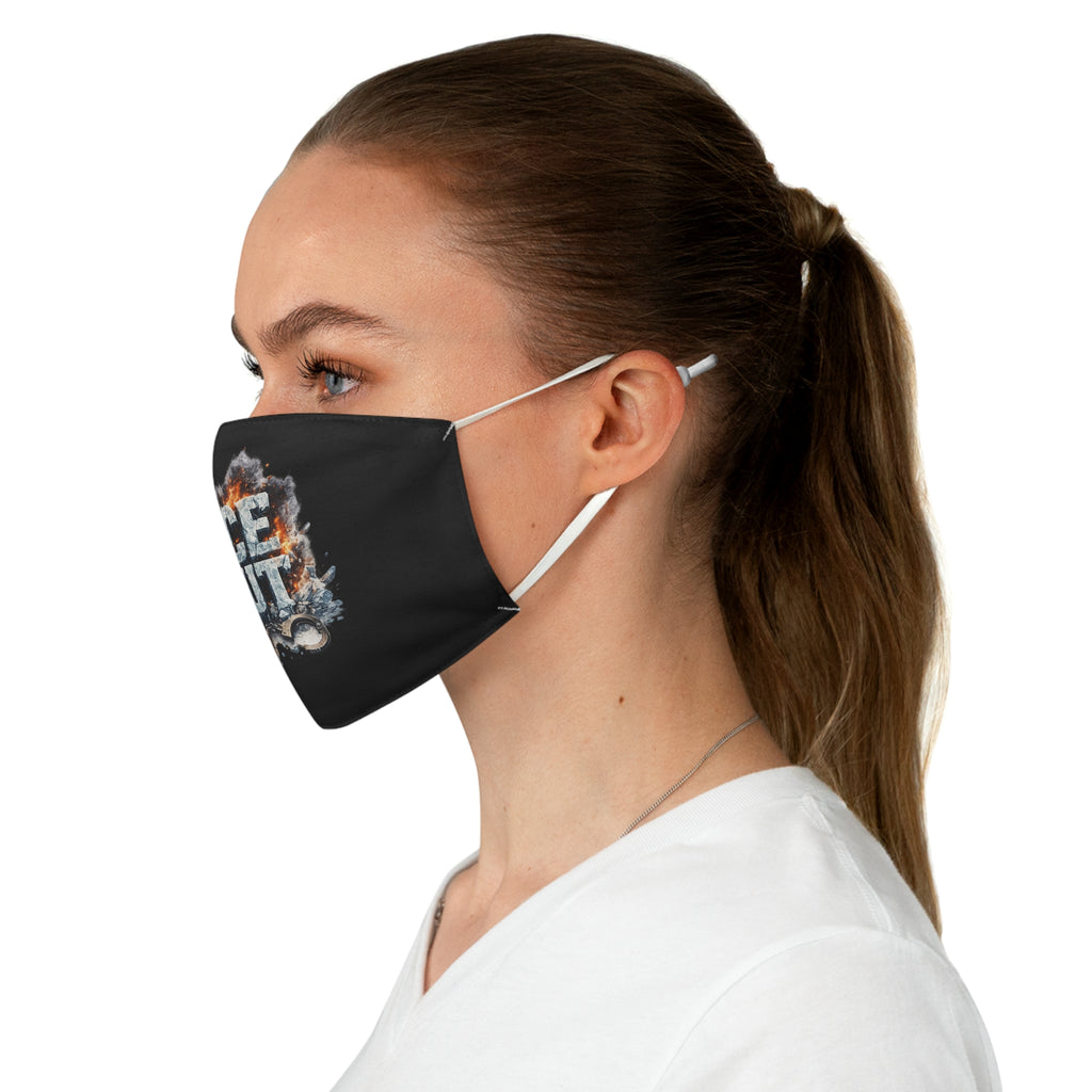 ICE Out Face Mask — Icy Flame Typography Protective Cloth Mask