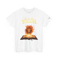 Lion of Yahudah T-Shirt — Lion & Open Bible Christian Faith Tee