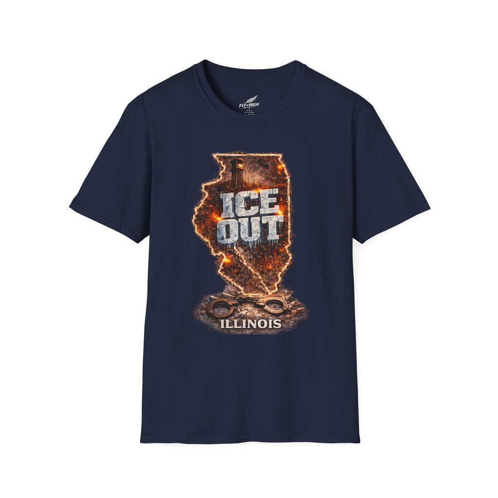 Illinois "ICE Out" T-Shirt — Graphic State Map Tee