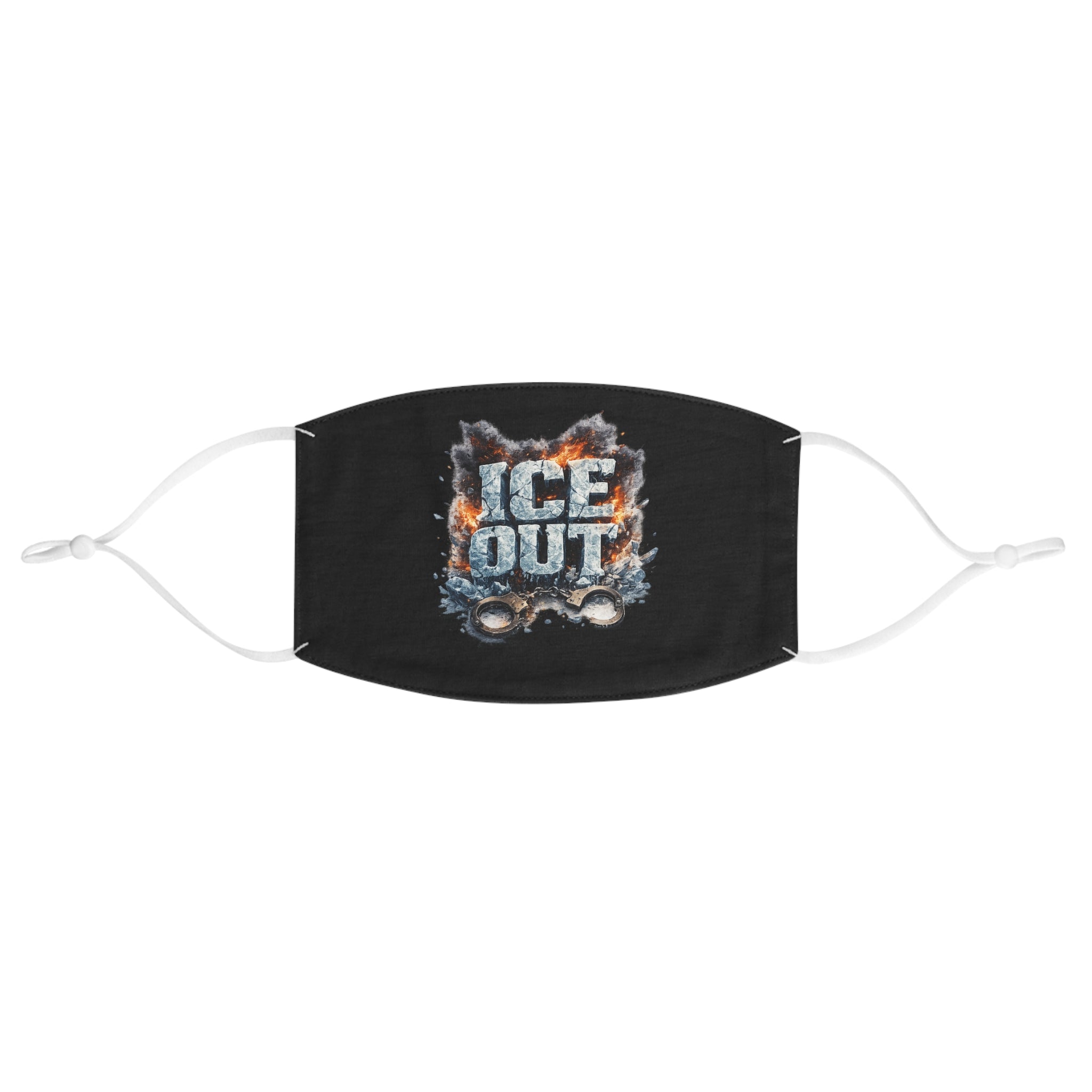 ICE Out Face Mask — Icy Flame Typography Protective Cloth Mask