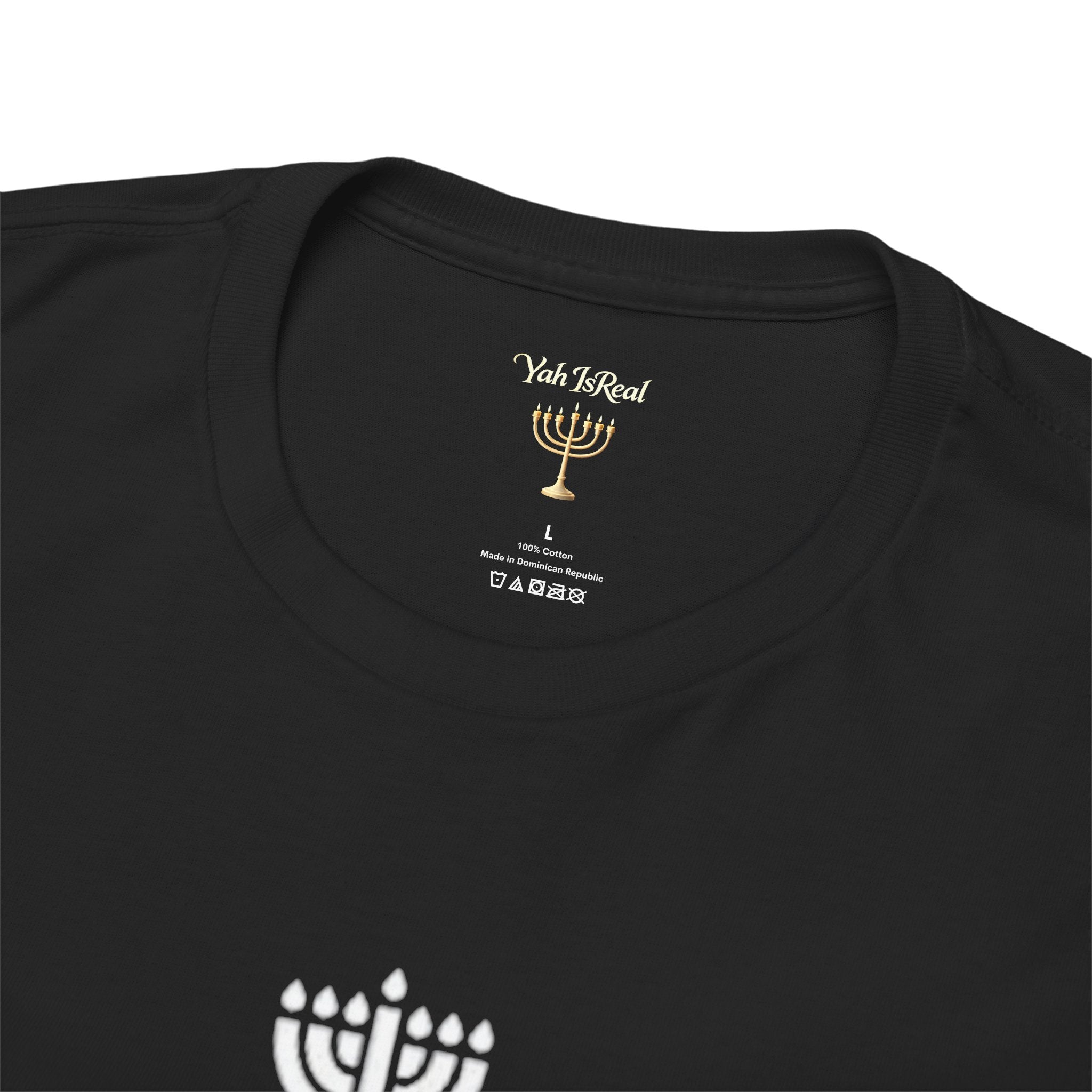 Yah IsReal™ Tee — Paleo Letters / Menorah T-Shirt