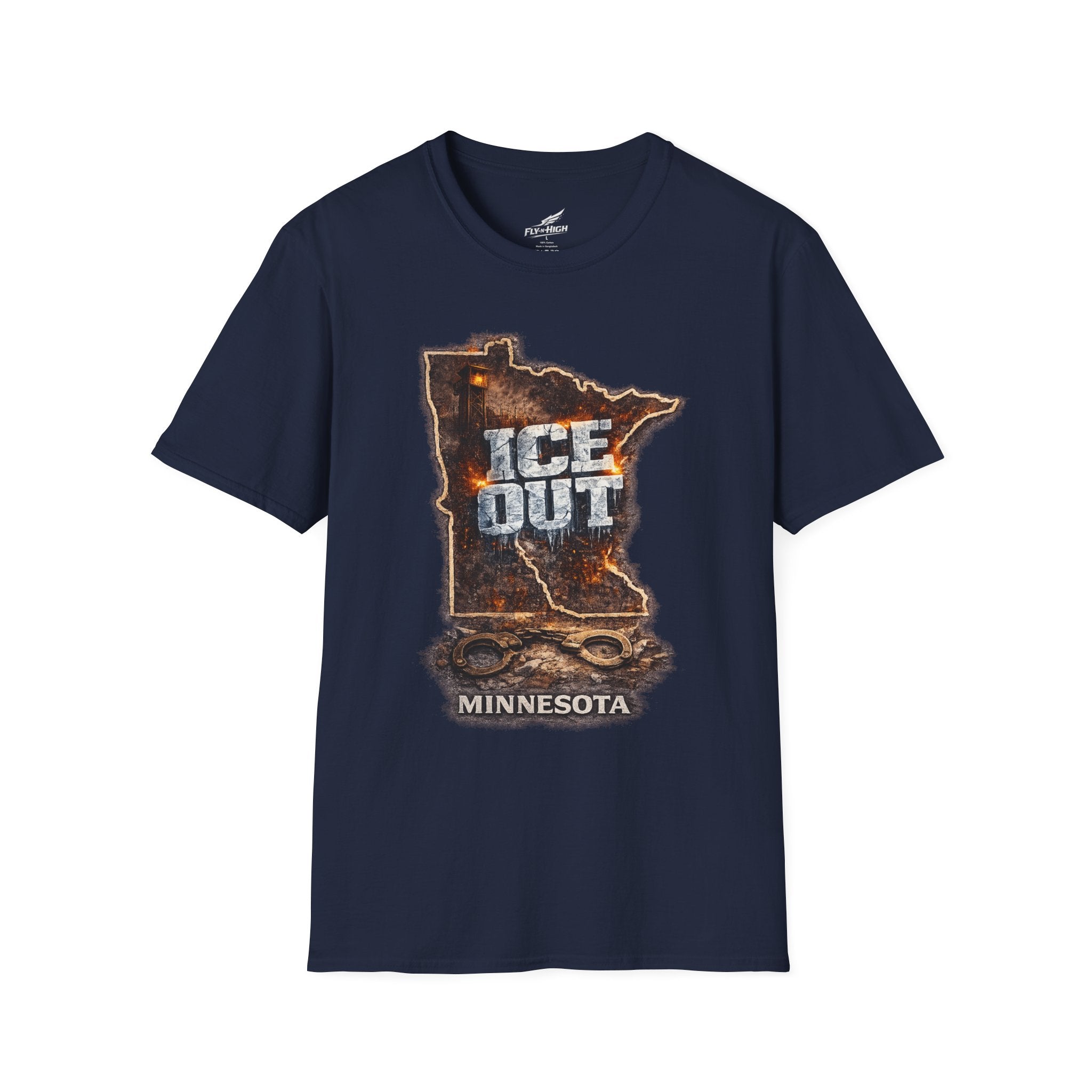 Minnesota 'ICE Out' State T-Shirt — Rustic ICE-Out Graphic Tee