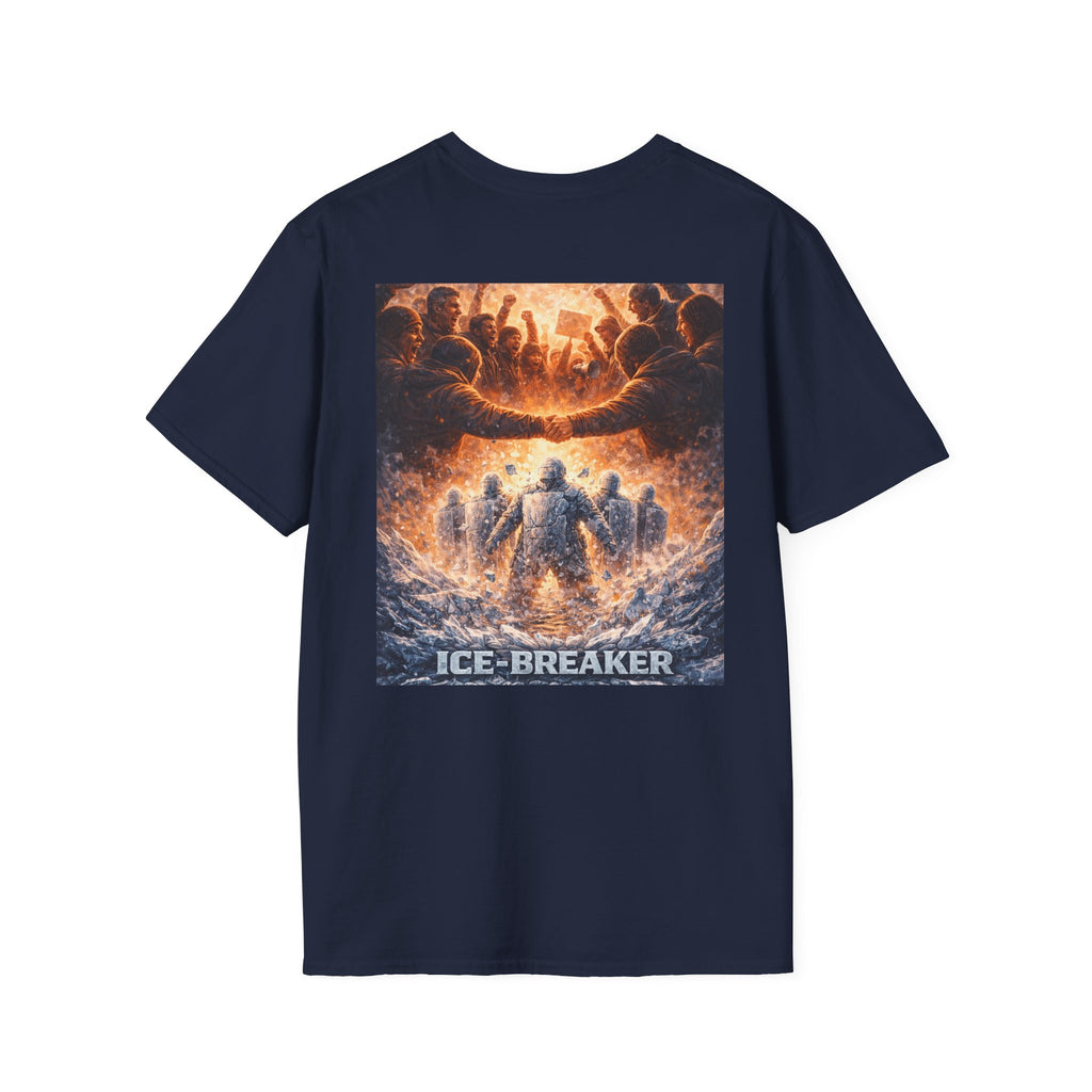ICE-Breaker Graphic Tee — Fiery Battle Scene Back Print