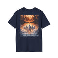 ICE-Breaker Graphic Tee — Fiery Battle Scene Back Print